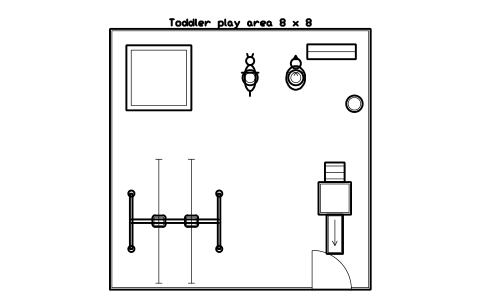 Preview of the Toddler play area 8 x 8 symbol, block PLY_LAYOUT_TODDLER
