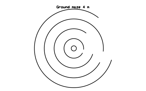 Preview of the Ground maze 4 m symbol, block PLY_MARK_MAZE