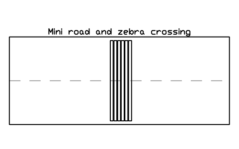 Preview of the Mini road and zebra crossing symbol, block PLY_MARK_ROAD