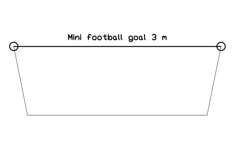 Preview of the Mini football goal 3 m symbol, block PLY_MINI_GOAL
