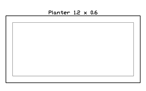Preview of the Planter 1.2 x 0.6 symbol, block PLY_PLANTER