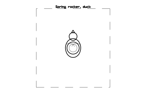 Preview of the Spring rocker, duck symbol, block PLY_ROCKER_DUCK
