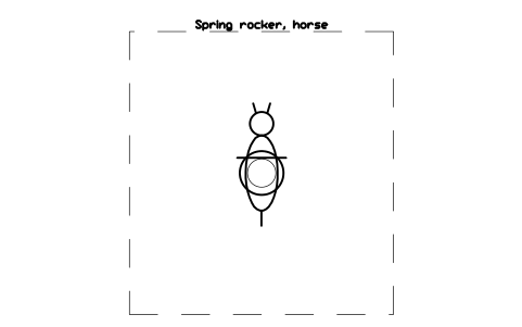 Preview of the Spring rocker, horse symbol, block PLY_ROCKER_HORSE
