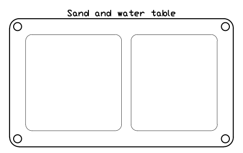 Preview of the Sand and water table symbol, block PLY_SAND_TABLE