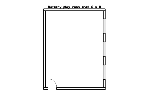 Preview of the Nursery play room shell 6 x 8 symbol, block PLY_SHELL_NURSERY