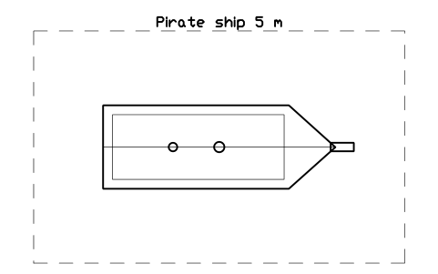 Preview of the Pirate ship 5 m symbol, block PLY_SHIP