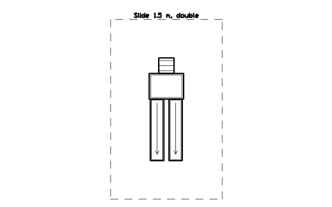 Preview of the Slide 1.5 m, double symbol, block PLY_SLIDE_DOUBLE