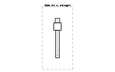 Preview of the Slide 2.4 m, straight symbol, block PLY_SLIDE_STRAIGHT_24