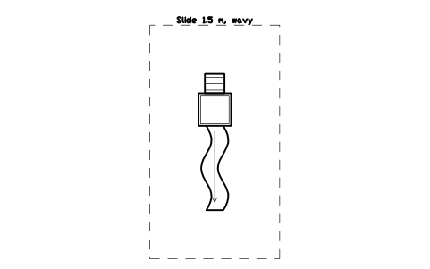 Preview of the Slide 1.5 m, wavy symbol, block PLY_SLIDE_WAVY
