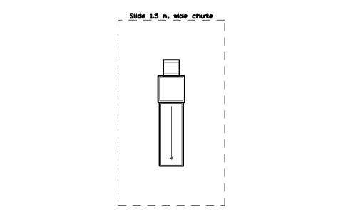 Preview of the Slide 1.5 m, wide chute symbol, block PLY_SLIDE_WIDE