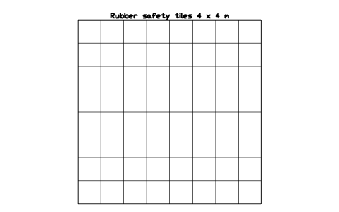 Preview of the Rubber safety tiles 4 x 4 m symbol, block PLY_SURF_TILES