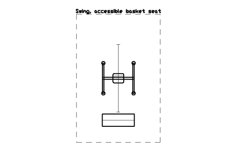 Preview of the Swing, accessible basket seat symbol, block PLY_SWING_BASKET