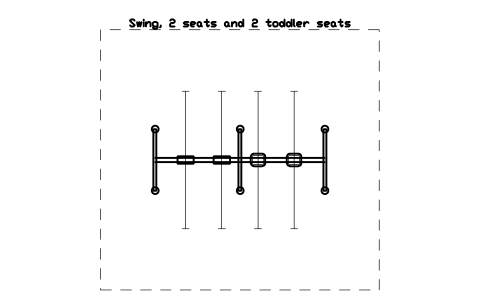Preview of the Swing, 2 seats and 2 toddler seats symbol, block PLY_SWING_MIXED_4