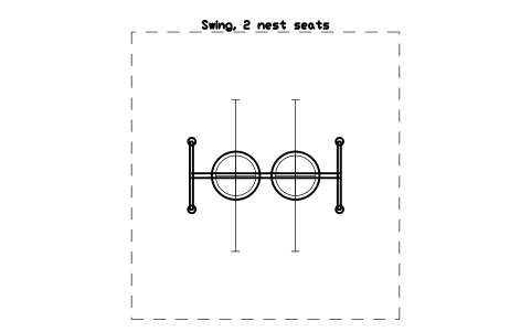 Preview of the Swing, 2 nest seats symbol, block PLY_SWING_NEST_2