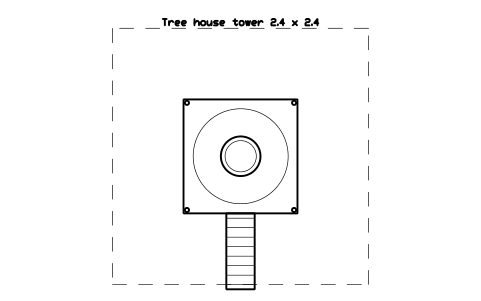 Preview of the Tree house tower 2.4 x 2.4 symbol, block PLY_TOWER_TREE