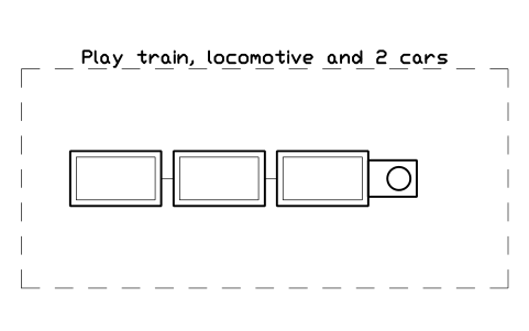 Preview of the Play train, locomotive and 2 cars symbol, block PLY_TRAIN
