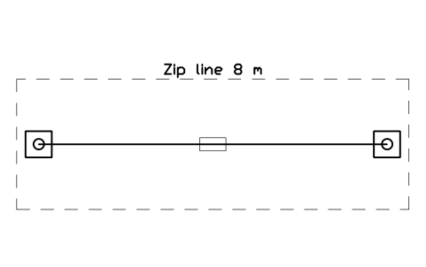 Preview of the Zip line 8 m symbol, block PLY_ZIPLINE