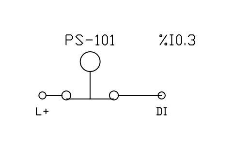 Anteprima del simbolo Emergency stop (normally closed) to input, blocco PLC_FIELD_ESTOP