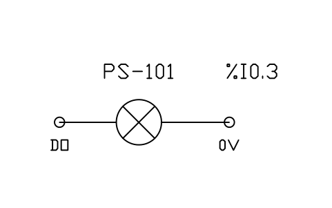 Anteprima del simbolo Pilot lamp from output, blocco PLC_FIELD_LAMP