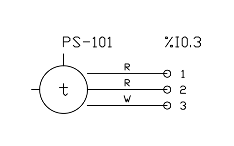 Anteprima del simbolo RTD (Pt100), 3-wire, to RTD input, blocco PLC_FIELD_RTD_3WIRE