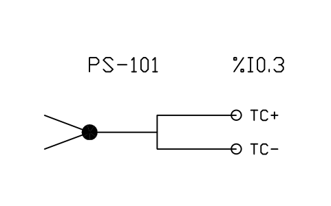 Anteprima del simbolo Thermocouple to thermocouple input, blocco PLC_FIELD_THERMOCOUPLE