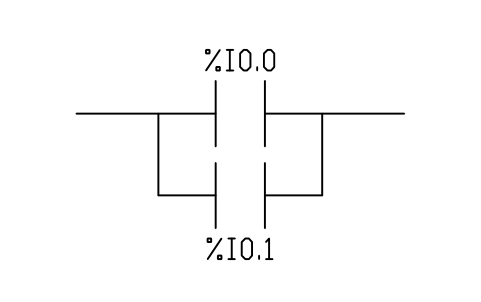 Anteprima del simbolo Two contacts in parallel (OR), blocco PLC_LD_PARALLEL