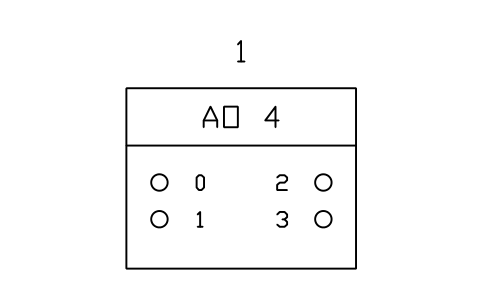Anteprima del simbolo Analog output module, 4 channels, blocco PLC_MOD_AO4