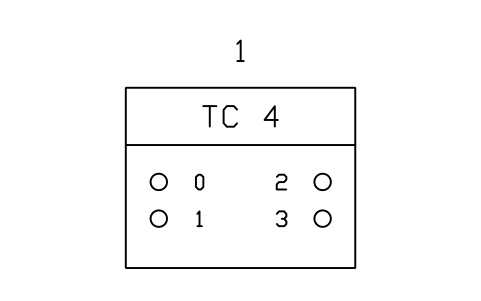 Anteprima del simbolo Thermocouple input module, 4 channels, blocco PLC_MOD_TC4
