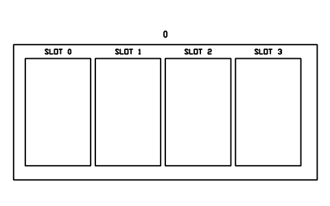 Anteprima del simbolo Rack with four slots, blocco PLC_RACK_4