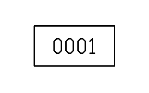 Anteprima del simbolo Rung number tag, blocco PLC_TAG_RUNG