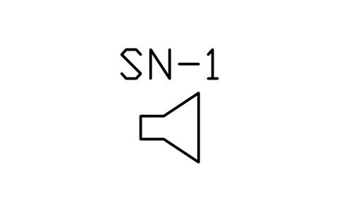 Sounder sembolünün önizlemesi, blok PLF_ALM_SOUNDER