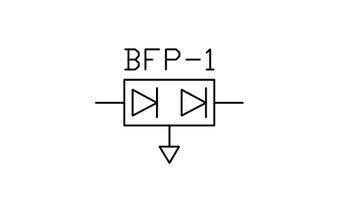 Backflow preventer, RPZ sembolünün önizlemesi, blok PLF_BACKFLOW_RPZ