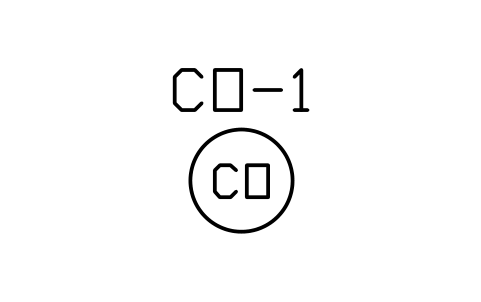 CO detector sembolünün önizlemesi, blok PLF_DET_CO