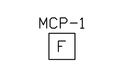 Manual call point sembolünün önizlemesi, blok PLF_DET_MCP