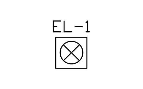 Emergency luminaire sembolünün önizlemesi, blok PLF_ESC_LIGHT