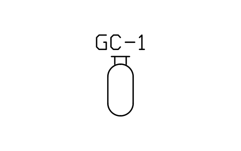 Gas agent cylinder sembolünün önizlemesi, blok PLF_FTANK_AGENT