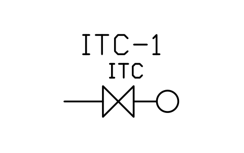 Inspector's test connection sembolünün önizlemesi, blok PLF_FV_ITC