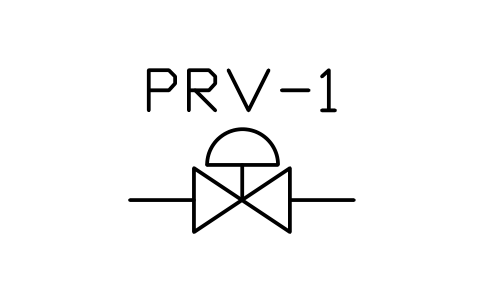 Pressure reducing valve, fire sembolünün önizlemesi, blok PLF_FV_PRV