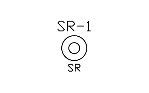 Sprinkler riser sembolünün önizlemesi, blok PLF_FV_RISER