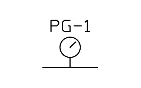 Pressure gauge sembolünün önizlemesi, blok PLF_GAUGE