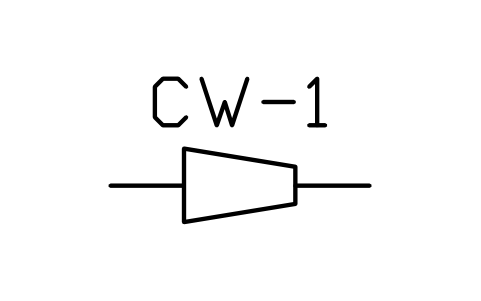 Reducer, concentric sembolünün önizlemesi, blok PLF_REDUCER_CONC