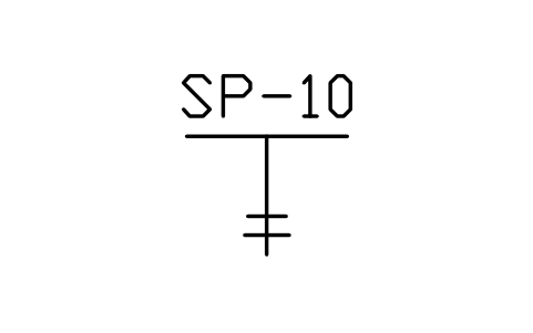 Sprinkler drop (elevation) sembolünün önizlemesi, blok PLF_SPR_DROP