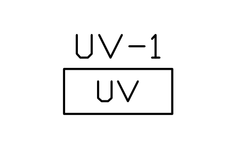 UV disinfection unit sembolünün önizlemesi, blok PLF_UV