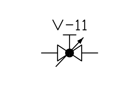 Balancing valve sembolünün önizlemesi, blok PLF_VALVE_BALANCING