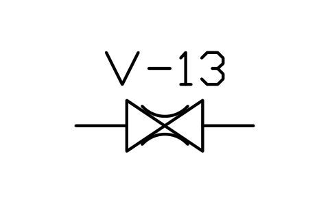 Pinch valve sembolünün önizlemesi, blok PLF_VALVE_PINCH