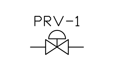 Pressure reducing valve sembolünün önizlemesi, blok PLF_VALVE_PRV