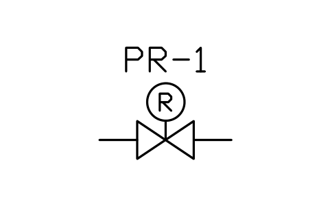 Pressure regulator, gas sembolünün önizlemesi, blok PLF_VALVE_REGULATOR