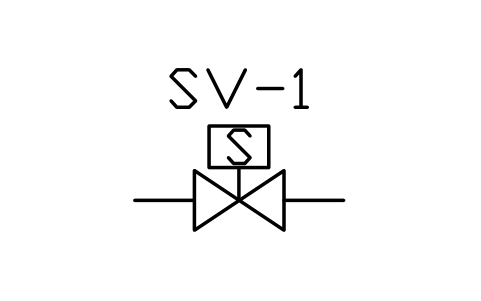 Solenoid valve sembolünün önizlemesi, blok PLF_VALVE_SOLENOID