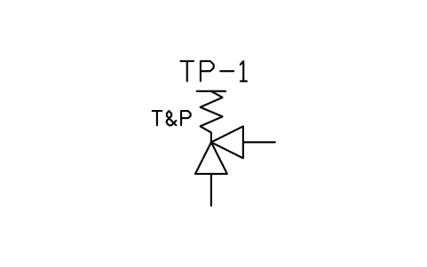 Temperature and pressure relief valve sembolünün önizlemesi, blok PLF_VALVE_TP