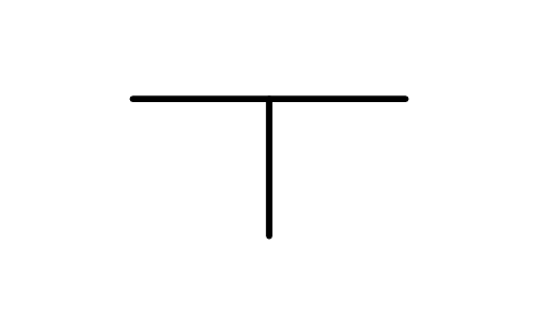 Anteprima del simbolo Derivazione a T, forma 1, blocco PPD_X504_T_BRANCH_F1